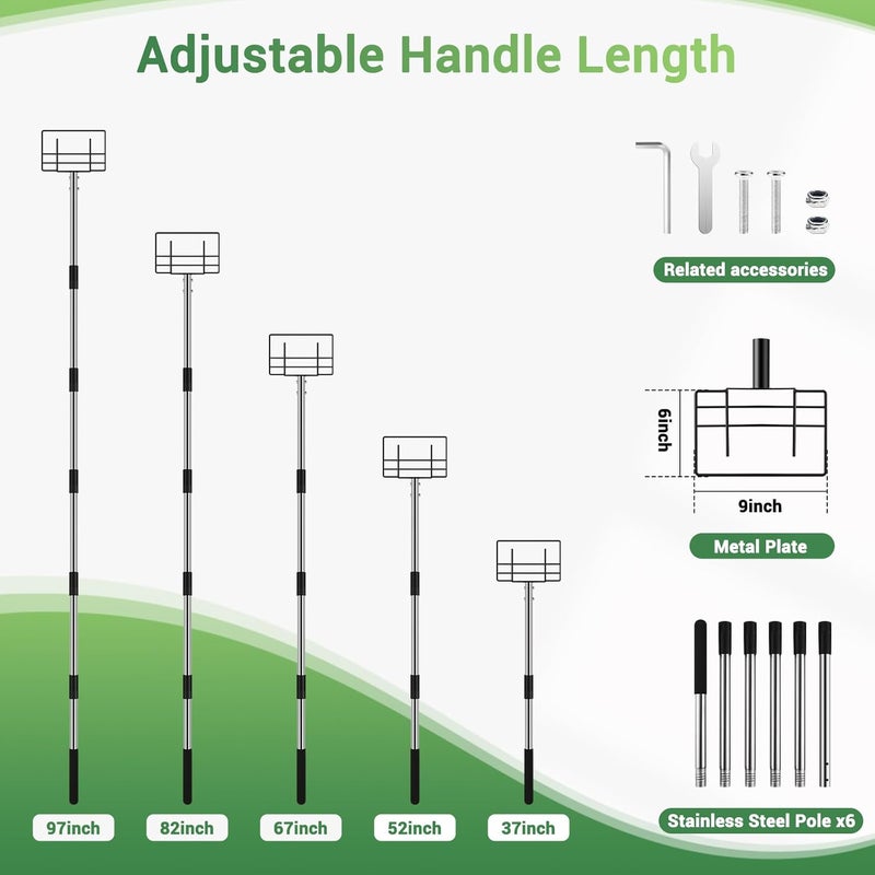 GADFISH 8 Ft Edge Protector Extension Handle, Board Corner Protector Extension Pole for v Shaped Edge Corner Guards, Compatible with Various Edge Protector Flatbed, Detachable Spiral Rod, Handle Only - Image 2